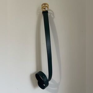 Gucci Dark Green Wide Marmont Leather Belt
